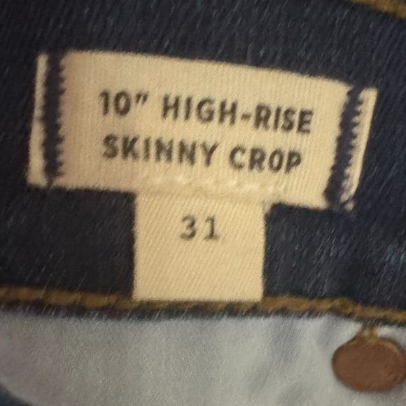 Madewell 10 Inch High Rise Skinny Crop Size 31 - Picture 4 of 5